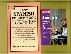 lot of 2 paperback Spanish Phrase Books, Berlitz & Dover, See photos - Picture 1 of 1