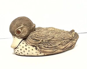 Estatuilla vintage de patitos de cerámica de la década de 1980 Bandana Sculptures San Diego CA 6""L 3""H - Imagen 1 de 18