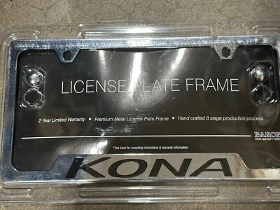NUEVO OEM HYUNDAI KONA - MARCO DE MATRÍCULA CROMADO - CON HERRAJES Foto 1 de 2