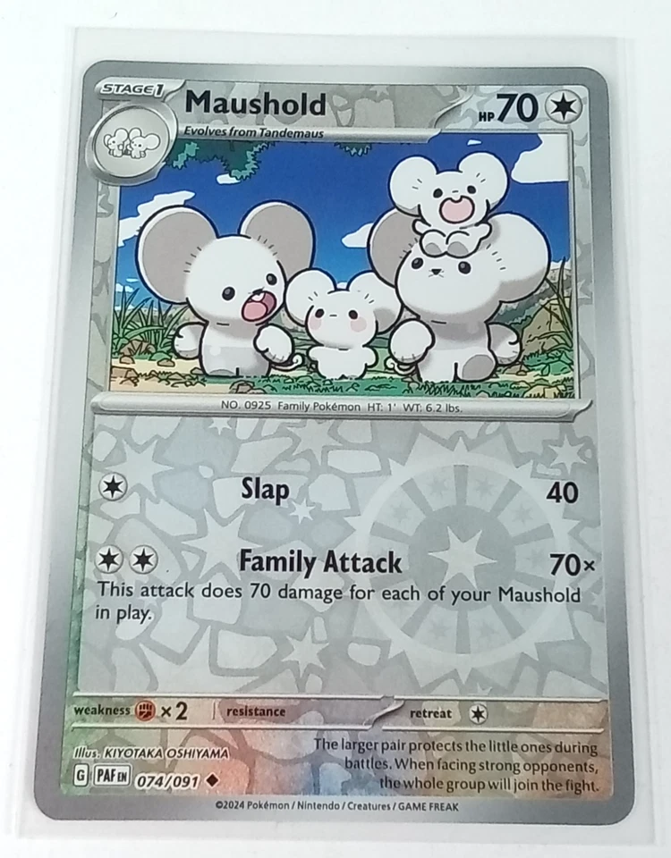 Maushold 74/91 Paldean Fates Reverse Holo Pokémon Card 2024 - Image 1 of 4