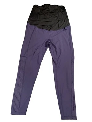 Isabel Maternity Active Leggings Womens size Medium Crossover Panel Blue - Image 1 of 4