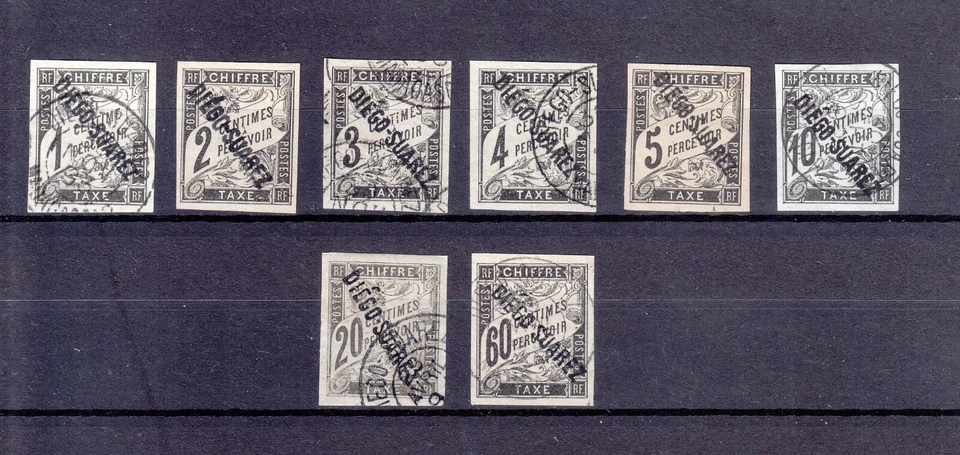 DIEGO - SUAREZ  1892 TAXE POSTAGE DUE YV. 3/12  MOSTLY USED HIGH CATALOGUE VALUE - Image 1 of 1