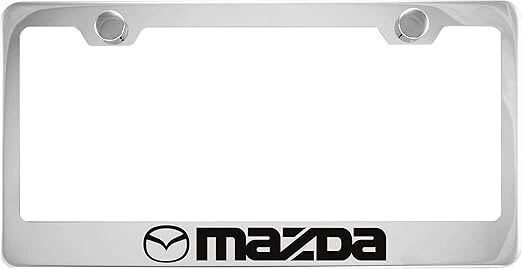 MARCO PLACA LICENCIA METAL CROMADO MAZDA, tornillos y tapas incluidos Foto 1 de 1