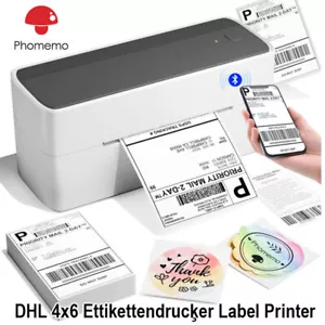 Bluetooth Shipping Label Printer or 4x6 Thermal Paper for Small Business Lot - Picture 1 of 18