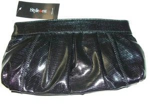 W385 Style & Co. 'Miranda' Women's Black Pattern Mini Evening Handbag Purse - Picture 1 of 2