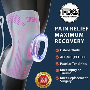 Caspe Knee Brace Knee Compression Sleeve Knee Joint Brace Arthritis Relief New - Picture 1 of 18