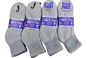  Gray ANKLE Diabetic Socks Circulatory Health Men’s & Women's Cotton All Size