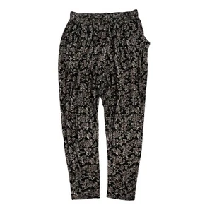 Abercrombie & Fitch Pull On Jogger Boho Hippie Flowy Stretch Elastic Pants L NWT - Picture 1 of 4