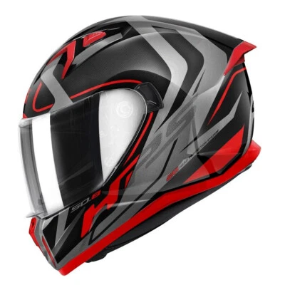 Full-Face GIVI 50.8 Racer Black Titanium Red Helmet Casque Size L Foto 1 de 2