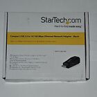 NEW StarTech Compact USB 2.0 to 10/100 Mbps Ethernet Network Adapter - Black