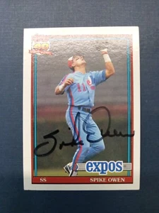 IN PERSON AUTOGRAPH Spike Owen 1991 Topps #372 Expos FREE SHIP!! - Picture 1 of 4