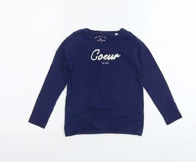 TOM TAILOR Girls Blue Cotton blend T-Shirt Size 4-5 Years - Image 1 of 4