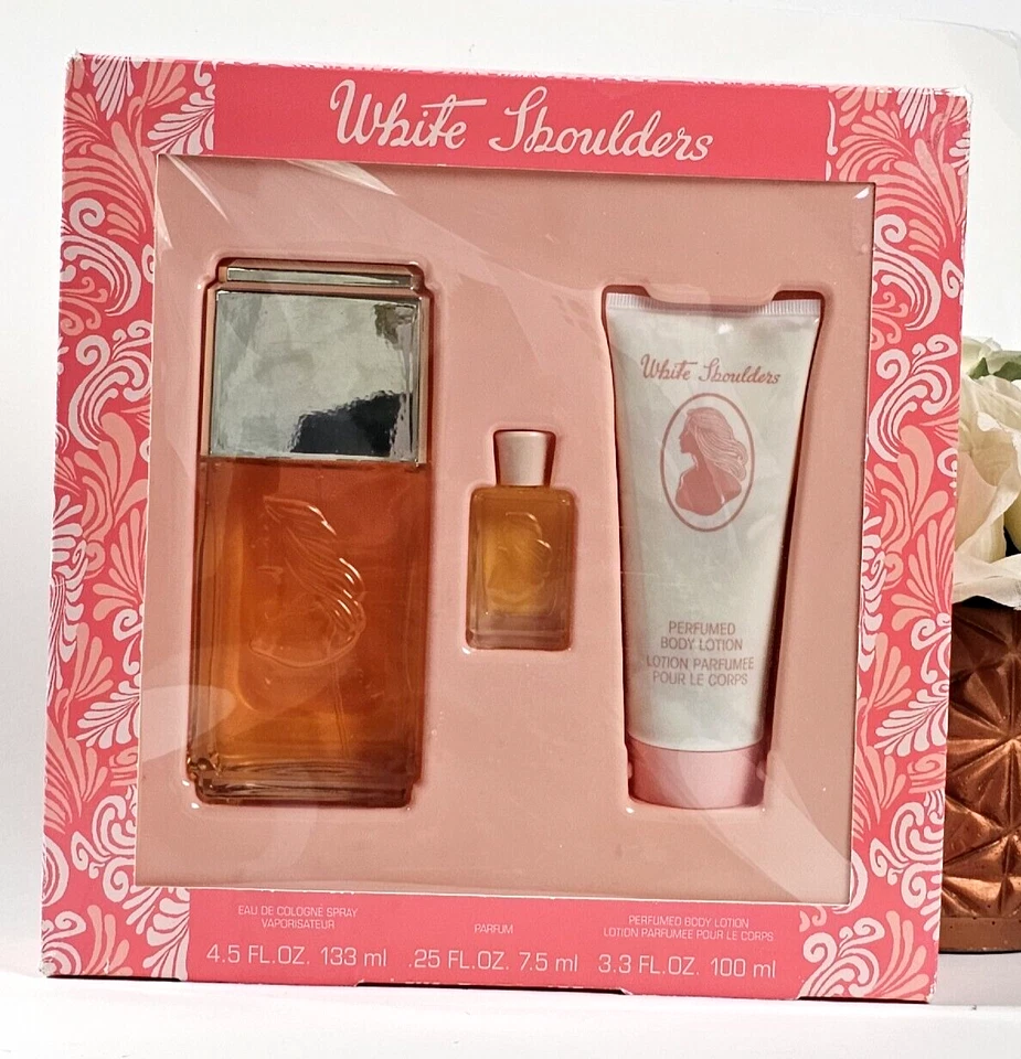 Подарочный набор White Shoulders спрей 4,5 унции, парфюм 0,25 унции, парфюмированный лосьон 3,3 унции - Изображение 1 из 4