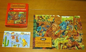 Daniel Boone Wilderness Scout 100 pc. Puzzle +Buster Brown & Tige 42 pc. Puzzle - Picture 1 of 11