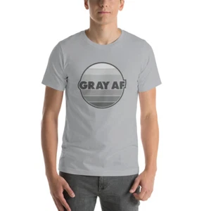 Graues AF Pride Parody Kurzarm Unisex T-Shirt - Bild 1 von 6