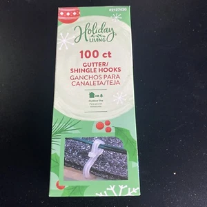 New 100 Ct. Holiday Living Christmas Light  Gutter/Shingle Hooks Clips Outdoor - Picture 1 of 6