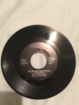 Rick Springfield, What Kind of Fool Am I / How Do You Talk to Girls Vinyl 45 - Image 1 of 2