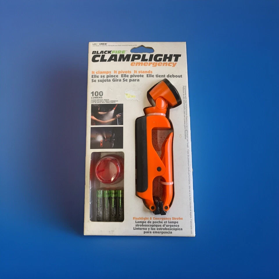 Blackfire BBM889E Clamp Light 100-Lumen 4AAA 2-Mode Emergency LED Flashlight... - Image 1 of 2