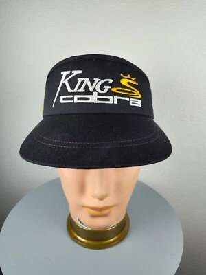 Sombrero visera de golf King Cobra talla única coleccionable hecho en EE. UU. negro raro Foto 1 de 4
