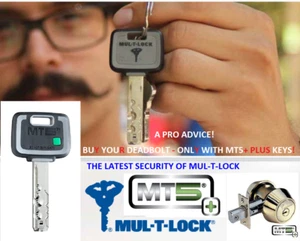 Mul T Lock MT5+ Rayo Hercular Doble Cilindro 3 Llaves - LATÓN BRILLANTE - Imagen 1 de 13