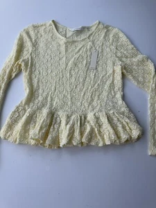 Rebecca Taylor Women's Lace Peplum Top - Sz XL Casual Office Top NWT - Picture 1 of 7
