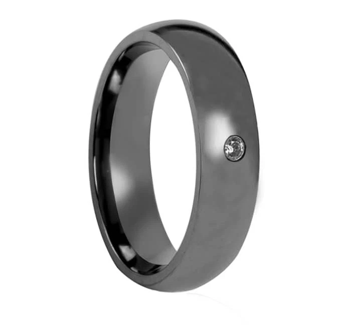 MIAMI WHITE Verlobungsring Trauringe Eheringe TANTAL poliert Brillant 0,03 ct  - Bild 1 von 1