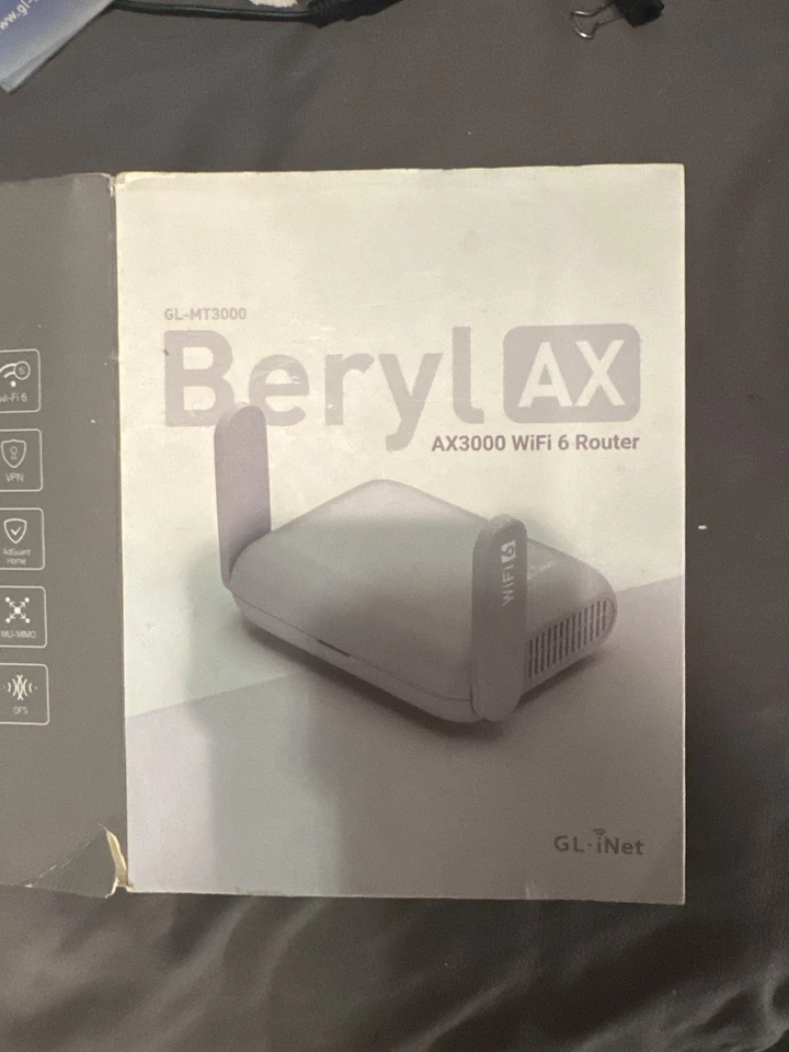 GL-MT3000 (Beryl AX) Portable Travel Router, Pocket Wi-Fi 6 Wireless 2.5G Rou... - Image 1 of 1