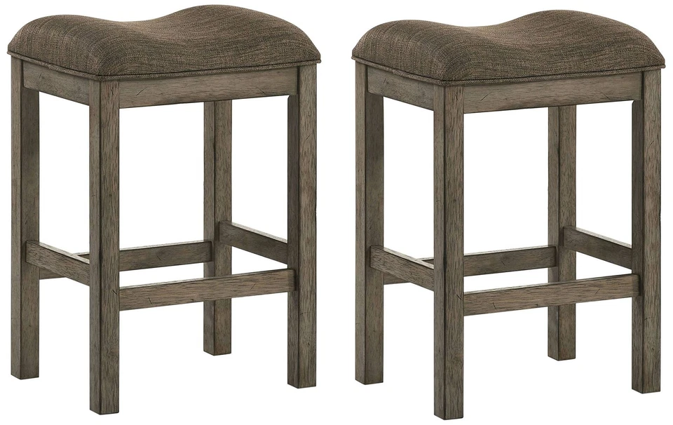 Gorse 26" Chestnut Wood Counter Stools Set of 2 - Image 1 of 1