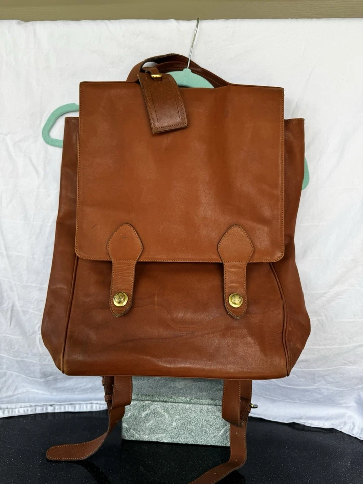 Levenger Mochila de Cuero Marrón Premium Bolso para Laptop Mochila de Viaje de Trabajo Foto 1 de 4