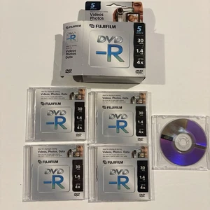 FUJIFILM DVD -R 1.4 GB Storage Media Photos Video Data Camcorder X4 5 Discs - Picture 1 of 4