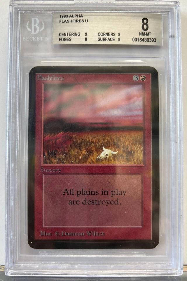 MTG 1993 Alpha Flashfires U Magic The Gathering BGS 8 - Image 1 of 2