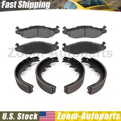 Kit de pastillas de freno delanteras traseras + zapatas de freno de tambor para 1982 1983 AMC Concord Foto 1 de 4