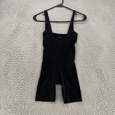 Assets Spanx Shapewear Bodysuit Womens Large Black Mid-Thigh Slimming Underbust - Image 1 of 4