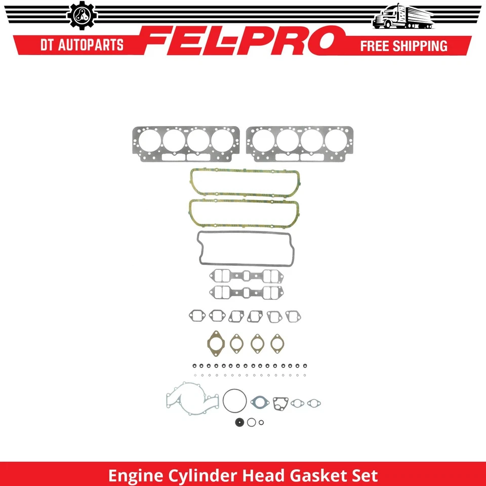 For 1964-1967 Cadillac DeVille 7.0L V8 Engine Cylinder Head Gasket Set Fel-Pro - Image 1 of 1