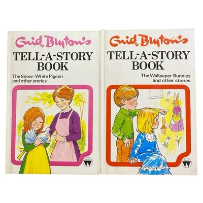 Enid Blyton Tell A Story Book Set x 2 Vintage Hardcover Illustrated Kids Bundle - Image 1 of 4