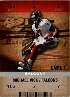 2003 Fleer Authentix Balcony #58 Michael Vick/250 - FB - Image 1 of 2