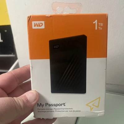 WD - My Passport 1TB External USB 3.0 Portable Hard Drive - Black - Image 1 of 2