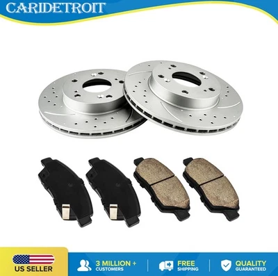 Kit de frenos ranurados perforados ventilados delanteros para Acura RSX 2002-2006 6PR1201422 Foto 1 de 4
