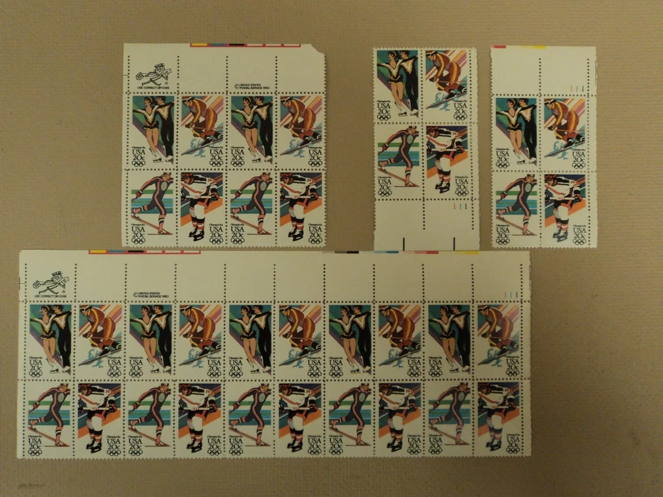 USPS Scott 2067-70 20c 1983 Winter Olympics Lot Of 4 Plate Block Mint NH - Image 1 of 1