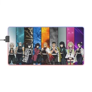 Hashira Heroes LED Gaming Mouse Pad Demon Slayer Edition Anime Lover Anime Merch - Picture 1 of 5