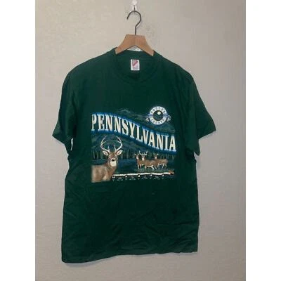 Camiseta Gráfica Años 90 Pennsylvania Potter Country Wildlife Ciervo Naturaleza Escénica L Foto 1 de 4