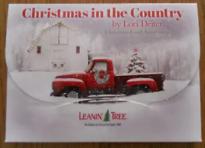 20 Leanin Tree CHRISTMAS Cards, CHRISTMAS IN THE COUNTRY, Barns,Red Trucks, Snow - Picture 1 of 4