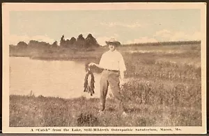 Macon MISSOURI ~ Captura de peces del lago ~ Sanatorio osteopático Still Hildreth - Imagen 1 de 2