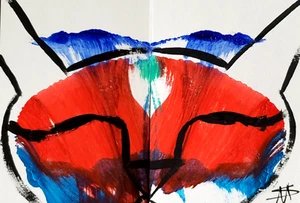 Original Katzengemälde ACEO 2er Set zeitgenössische Volkskunst von Samantha McLean - Bild 1 von 2