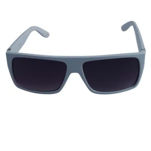 Retro Sonnenbrille Rectangular striped weiß & schwarz - Picture 1 of 2