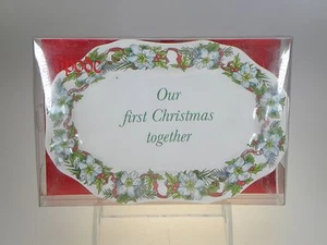 Spode Holiday Sentiment Tray Mini Platter(Our 1st Christmas Together) NEW IN BOX - Picture 1 of 4