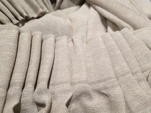 John Lewis Pencil Pleat Voile Grey W345-896cm X D256cm WIDE VOILE - Picture 1 of 8