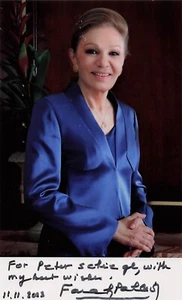 Farah Diba Pahlavi UH original signiert signed signee Fotoan original signi GF30 - Picture 1 of 1