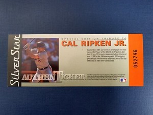 1991-92 Silver Star Holograms AuthenTickets Cal Ripken Jr #CARJ HOF