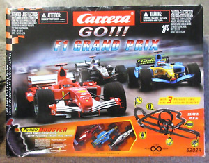 NEW CARRERA GO!!! F1 GRAND PRIX SLOT CAR SET 1:43 62024 COMPLETE 3 CARS FERRARI